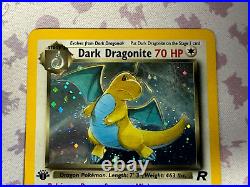 LP/MP 2000 Pokemon TCG Dark Dragonite 5/82 1st Edition Holo Rare Team Rocket