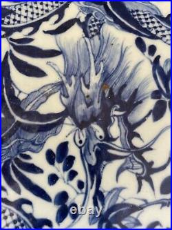 Large Chinese Blue & White Dragon Charger 41 CM