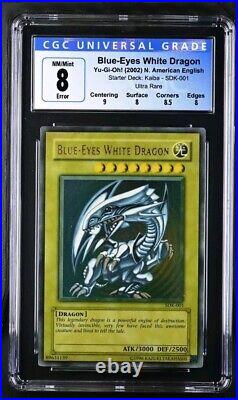 Mid-Heavy Faded Sdk-001 Blue Eyes White Dragon CGC 8