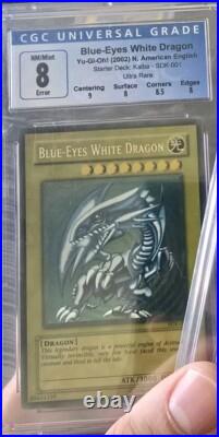 Mid-Heavy Faded Sdk-001 Blue Eyes White Dragon CGC 8