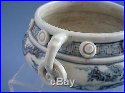 Ming Dynasty Blue and White Dragon Pattern Incense Burner