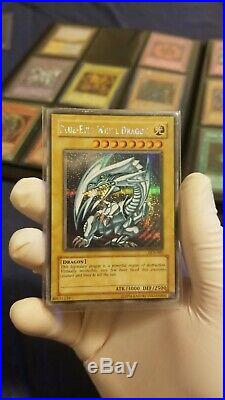 NO RESERVE DDS-001 Blue-Eyes White Dragon Parallel/Secret Rare Yugioh Card