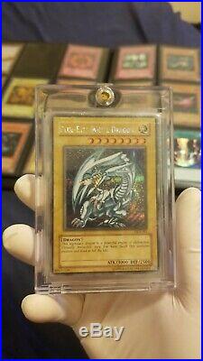 NO RESERVE DDS-001 Blue-Eyes White Dragon Parallel/Secret Rare Yugioh Card