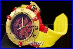 PROTOTYPE Invicta Men's 50mm Subaqua Red Dragon Yellow Gold Silicone Strap Watch
