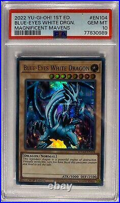 PSA 10 Blue-Eyes White Dragon MAMA-EN104 Ultra Pharaoh's Rare