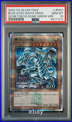 PSA 10 Blue-Eyes White Dragon Tokyo Dome Promo 25th Secret Rare TD02-JP001