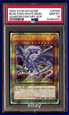 PSA 10 Gem Mint Blue-Eyes White Dragon QCDB-JP009 Quarter Century SCR Japanese