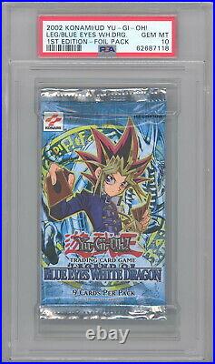 PSA 10 Yu-Gi-Oh Cards Blue Eyes White Dragon Booster Pack 1st Edition