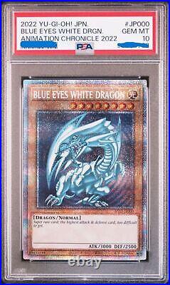 PSA 10 Yugioh English Blue Eyes White Dragon AC02-JP000 Prismatic