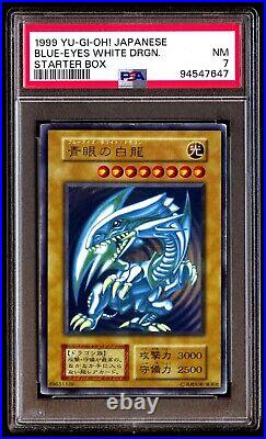 PSA 7 Near Mint Blue-Eyes White Dragon Starter Box 1999 Japanese Graded Card