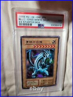 PSA 7 YuGiOh 1999 Blue Eyes White Dragon Ultra Rare EX Starter Box Japanese