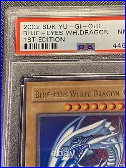 PSA 8 Blue-Eyes White Dragon SDK-001 1st Edition North American 2002 Yu-Gi-Oh