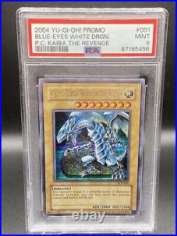 PSA 9 Blue-Eyes White Dragon PCK-001 Prismatic Secret Rare Promo Card YuGiOh