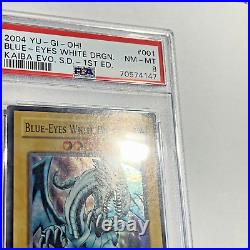Psa 8 Yugioh 1st Edition Ske-001 Blue Eyes White Dragon Super Rare Nm/m