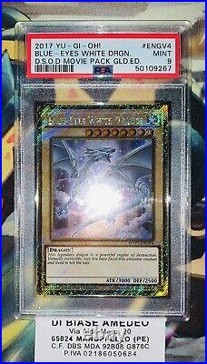 Psa 9 Blue-eyes White Dragon Mvp1-engv4 D. S. O. D. Movie Pack Gld. Ed. 2017