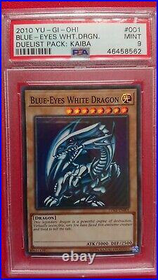 Psa 9 Mint Yugioh Blue Eyes White Dragon Duelist Pack Kaiba Dpkb-en001