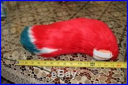Red, blue and white Dragon Collie dog fursuit costume head and tail BRAND NEW