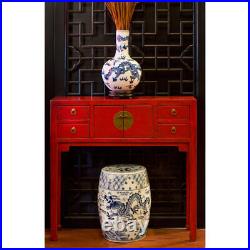 US Seller Blue & White Porcelain Chinese Imperial Dragon Motif Garden Stool