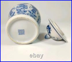 Vintage Chinese Dragon Blue & White Porcelain Vase With Lid 10.5 EUC Antique Vintage Chinese Dragon Blue & White Porcelain Vase With Lid 10.5 EUC Antique