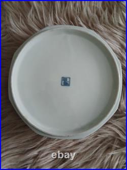 Vintage Japanese Blue & White Porcelain Kozan Gama Dragon Bowl or Dish