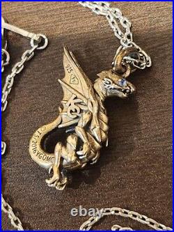 YU-GI-OH! Blue-Eyes Alternative White Dragon Pendant Necklace Silver 925