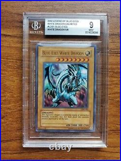 YUGIOH! 2002 Blue-Eyes White Dragon LOB-001 Ultra Rare BGS 9 PSA