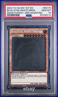 YUGIOH PSA 10 2022 Blue-Eyes White Dragon GFP2-EN175 Ghost Rare 1st Edition 214