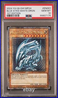 YUGIOH PSA 10 Blue-Eyes White Dragon MP24-EN001 QCR 1st Edition (STOCK PHOTO)