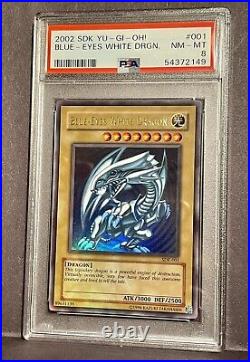 YUGIOH! PSA 8 2002 Blue-Eyes White Dragon SDK-001 Ultra Rare