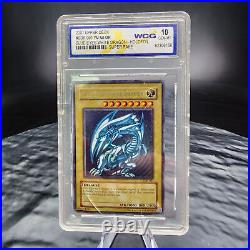 Yu-Gi-Oh 2002 Blue Eyes White Dragon SDK-001 1st Edition WCG 10 GRADED