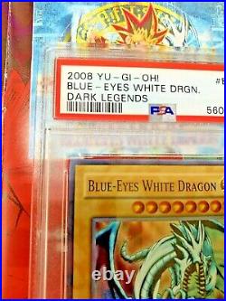 Yu-Gi-Oh! 2008 Blue-Eyes White Dragon Dark Legends DLG1-EN002 PSA 9 POP 9