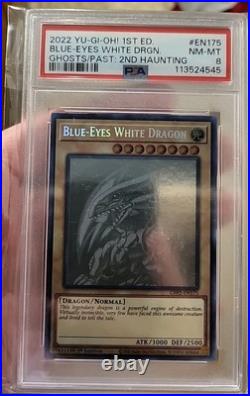 Yu-Gi-Oh! Blue-Eyes White Dragon Ghosts from the Past 1st Ed NM-MT PSA 8 Yu-Gi-Oh! Blue-Eyes White Dragon Ghosts from the Past 1st Ed NM-MT PSA 8