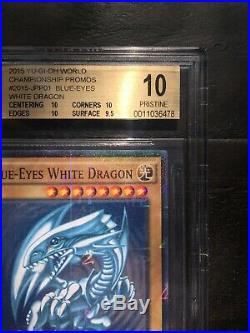 Yu-Gi-Oh! Blue Eyes White Dragon Holo BGS 10 Pristine Yugioh Card Promo BEWD PSA
