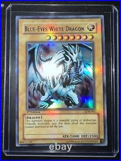 Yu-Gi-Oh! Blue-Eyes White Dragon LOB-001 1st Edition Asian English