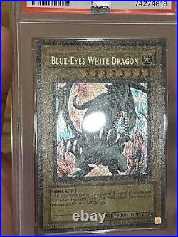 Yu-Gi-Oh! Blue-Eyes White Dragon LOB-001 1st Edition Wavy Faded PSA 8 NA English