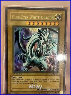 Yu-Gi-Oh! Blue-Eyes White Dragon LOB-001 1st Edition Wavy Faded PSA 8 NA English