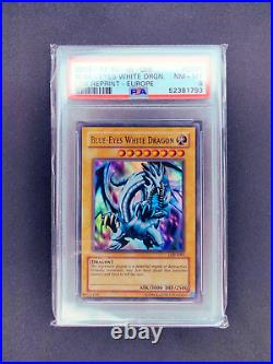 Yu-Gi-Oh Blue-Eyes White Dragon LOB-E001 Unlimited Ultra Rare 2010 PSA 8 Pop 5