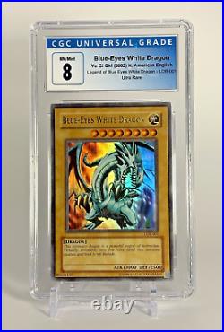 Yu-Gi-Oh! Blue-Eyes White Dragon Legend of Blue Eyes White Dragon LOB-001 CGC 8