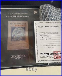 Yu Gi Oh Blue-Eyes White Dragon Masterpiece Series Silver Platinum (IN HAND)