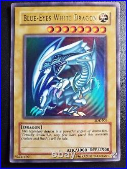 Yu-Gi-Oh! Blue Eyes White Dragon SDK-EN001 NM Ultra Rare NM Unlimited