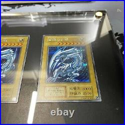 Yu-Gi-Oh Blue-Eyes White Dragon Secret Rare 25th Kaiba Set With Display MINT