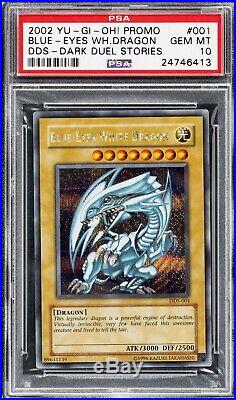 Yu-Gi-Oh! DDS-001 Blue Eyes White Dragon PSA 10 GEM MINT-Dark Duel Stories RARE
