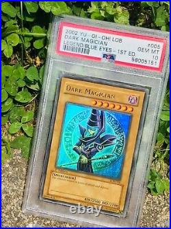 Yu-Gi-Oh! Legend of Blue-Eyes White Dragon 1st Ed Dark Magician LOB-005 PSA 10