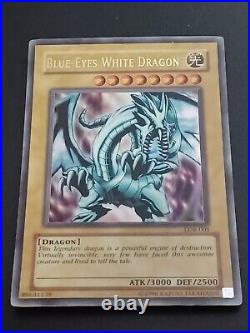 Yu-Gi-Oh MISPRINT Blue-Eyes White Dragon Unl Ultra Rare LOB-001 FOIL SHIFT