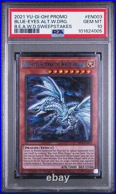 Yu-Gi-Oh PSA 10 Blue-Eyes Alternative White Dragon Sweepstakes Promo SBPR-EN003