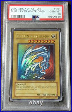 Yu-Gi-Oh! PSA 10 Blue-Eyes White Dragon SDK-001 2002 Starter Deck Kaiba Iconic