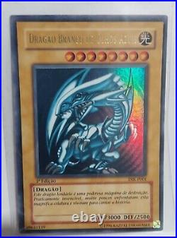 Yu-Gi-Oh! Rare Blue Eyes White Dragon SDK-001 Excellent condition! +2 cards