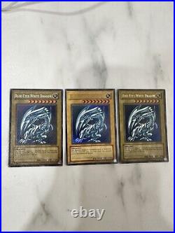 Yu-Gi-Oh! SDK-001 Blue-Eyes White Dragon X3 PLAYSET NM (LP-NEAR MINT)