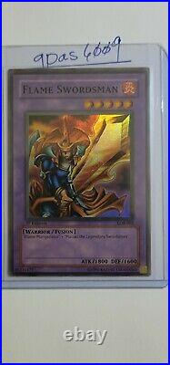 Yu-Gi-Oh! TCG Flame Swordsman Legend of Blue Eyes White Dragon LOB-003 1st Ed NM
