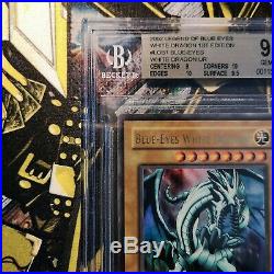 Yu-Gi-Oh! Wavy LOB-001 Blue Eyes White Dragon 1st Edition Gem Mint BGS 9.5/PSA10